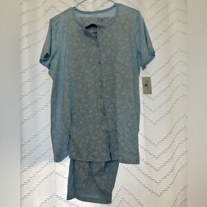 Charter Club Blue Floral Pajama Set